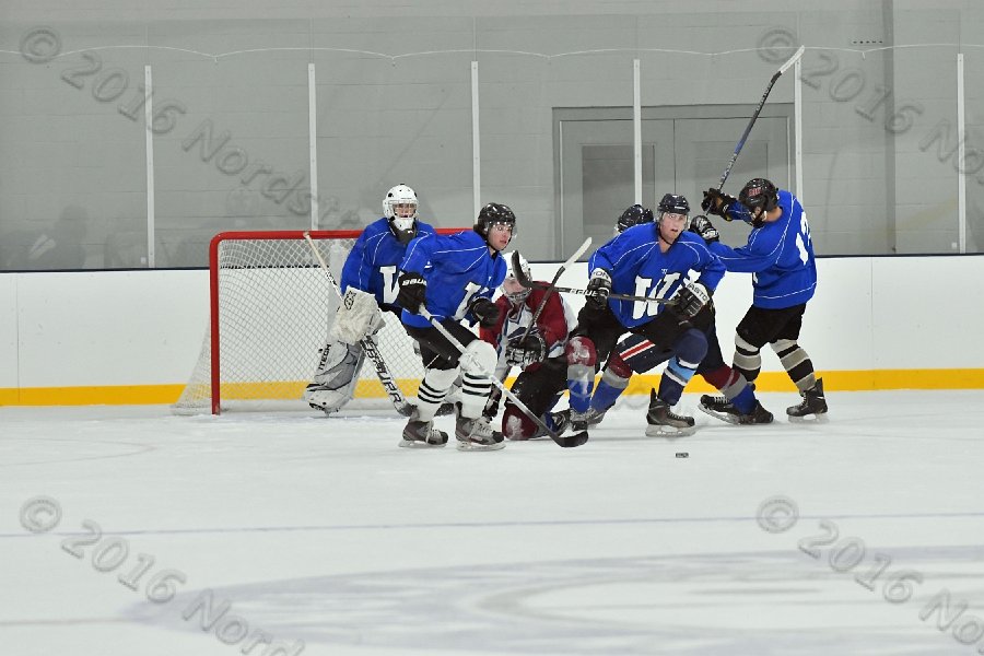Wheaton College Men\'s Ice Hockey vs Middlesex Community College. - Photo By: KEITH NORDSTROM